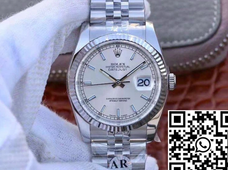 Silver 36MM AR 116234 V2 Dial Rolex Datejust Factory 1116